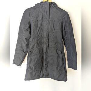 The North Face HyVent Hooded Parka Down Puffer Winter jacket Black Womens Size S